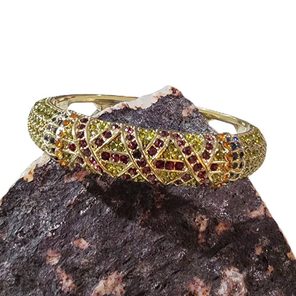 Heidi Daus Triple Play X-Ceptional Crystal Dome Bangle Bracelet - Picture 13 of 13